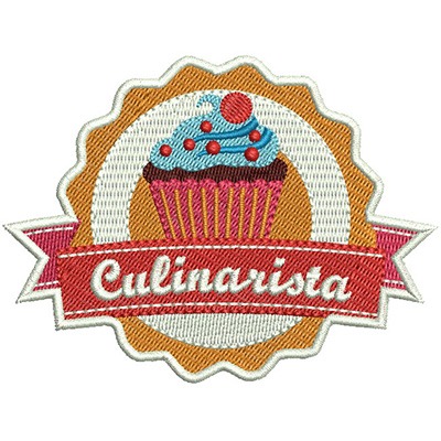 Matriz de matriz Matriz De Bordado Escudo Culinarista
